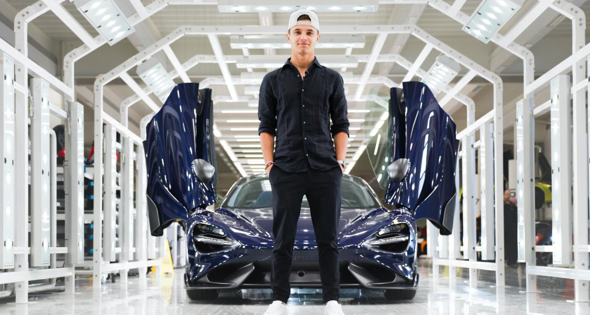 Lando Norris prend possession de sa McLaren 765LT Spider, la supercar a